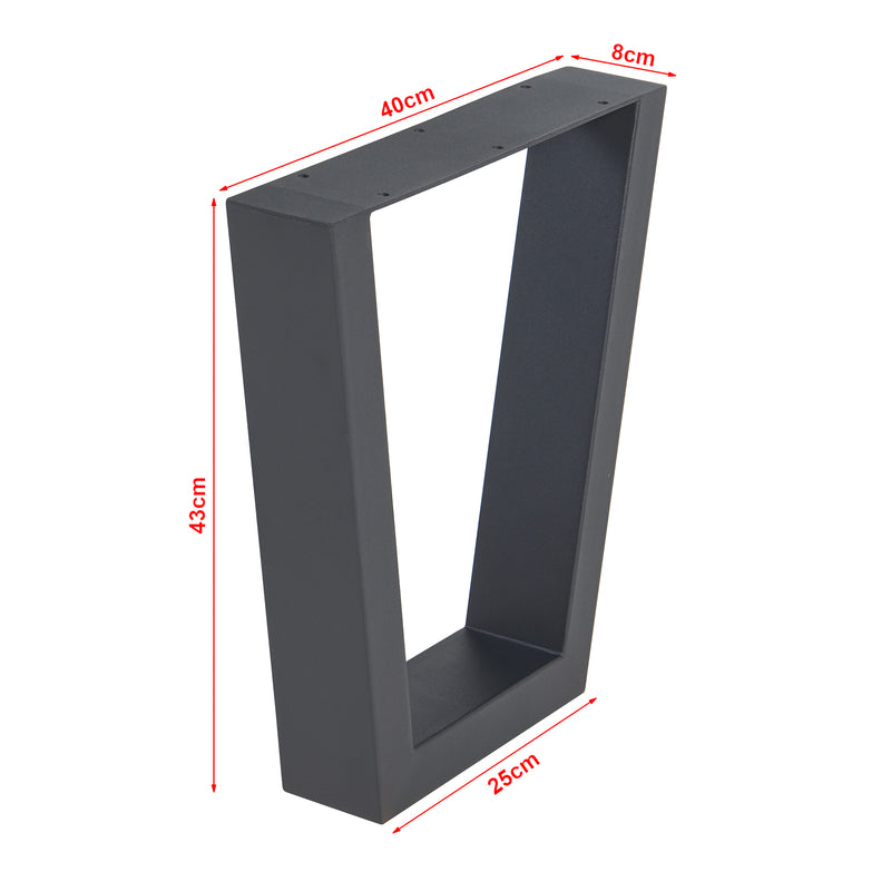 Esquema acotado Conjunto de 2 estructuras de mesa Lalling negro [en.casa]
