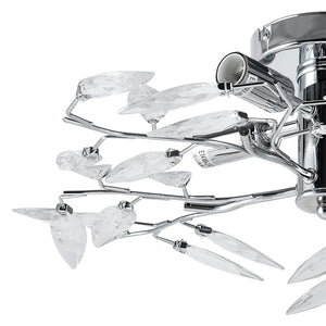 Lámpara de techo Kira 4x E14 Ø 47,5 x 15 cm color cromo/plata lux.pro