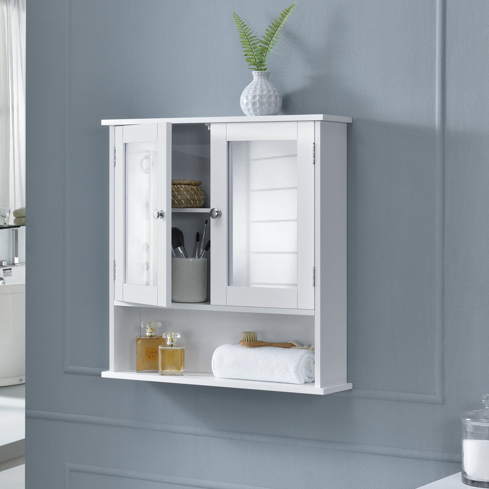 Armario de baño Locust 58x56x13 cm blanco [en.casa] - premiumXL