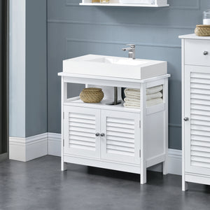 Armario de baño Waterford 60x60x30 cm Blanco en.casa