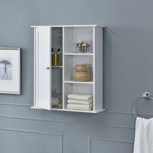 Armario de baño Anderlecht 71x60x18 cm Estantería con repisas Blanco en.caa