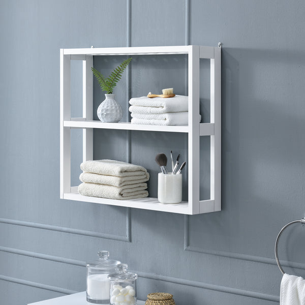 Armario de baño Anderlecht 54x60x15 cm Estantería con 3 estantes Blanco en.caa