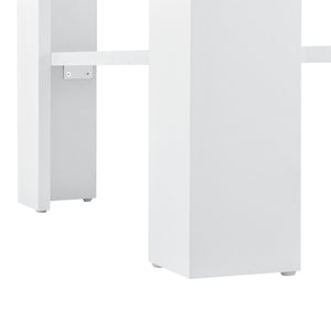 Mesa de centro Aachen 60x60x40 cm con estante Blanco en.casa