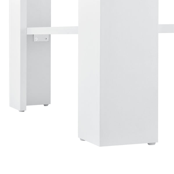 Mesa de centro Aachen 60x60x40 cm con estante Blanco en.casa