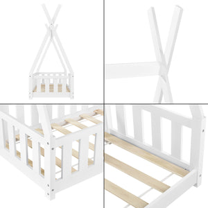 Cuna Helsingborg 70x140 cm Blanco [en.casa]