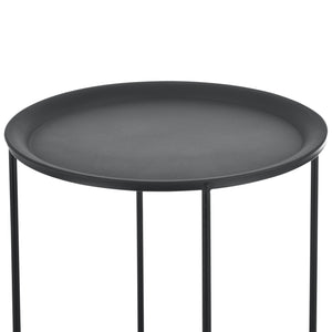 Mesa auxiliar Anaklia juego de 3 redondas metal negro en.casa