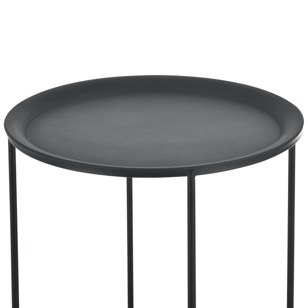 Mesa auxiliar Anaklia juego de 3 redondas metal negro en.casa