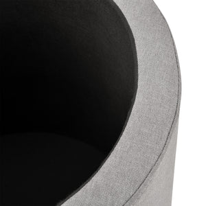 Mesa auxiliar Napier con almacenamiento Redonda Gris/Madera en.casa