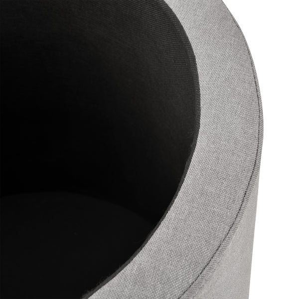 Mesa auxiliar Napier con almacenamiento Redonda Gris/Madera en.casa