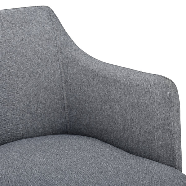 Sillón tapizado con reposabrazos Textil Gris en.casa