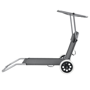 Set de 2 tumbonas Falun con toldo y ruedas Antracita casa.pro