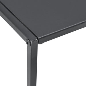 Mesa auxiliar Morsum juego de 2 diseño industrial negro [en.casa]