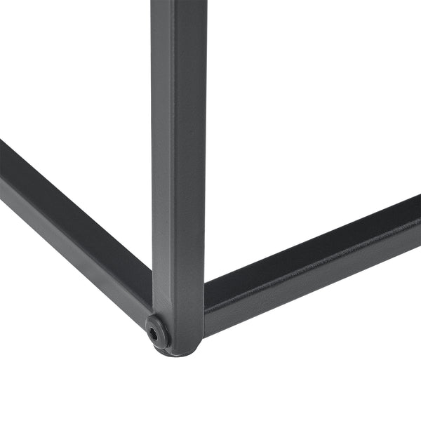 Mesa auxiliar Barbaricina juego de 2 forma de columna negro [en.casa]