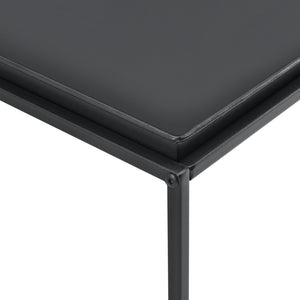 Mesa de centro Nyker 47x100x50 cm Diseño industrial Negro en.casa