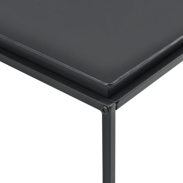 Mesa de centro Nyker 47x100x50 cm Diseño industrial Negro en.casa