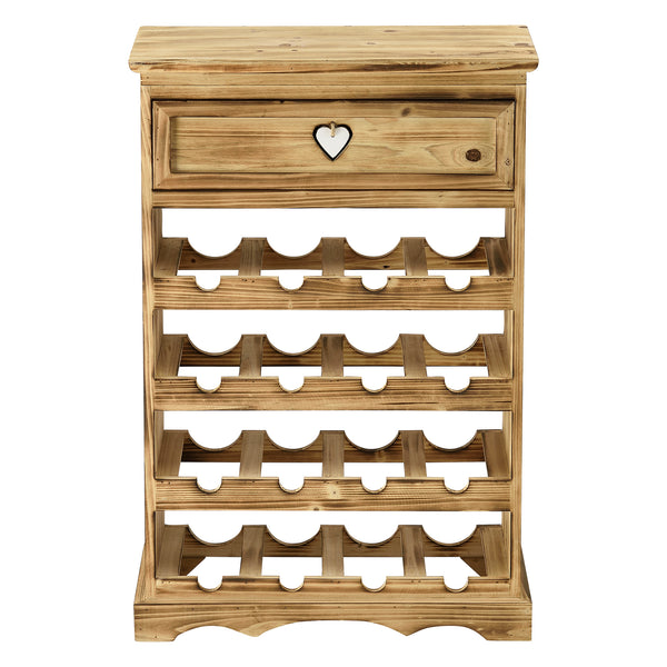 Estante para vino Mosel 86x55x22 cm para 16 botellas con cajón en.casa