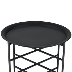 Mesa auxiliar Wiltz 40x40x53 cm Metal Negro en.casa