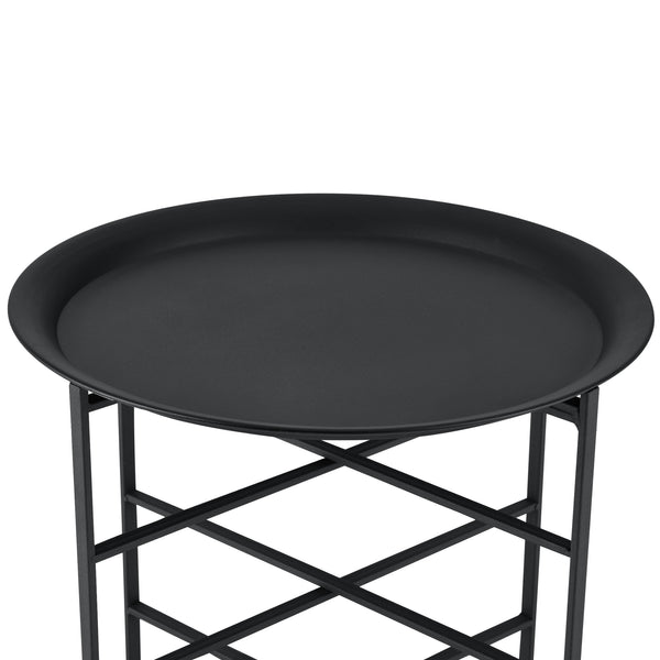 Mesa auxiliar Wiltz 40x40x53 cm Metal Negro en.casa