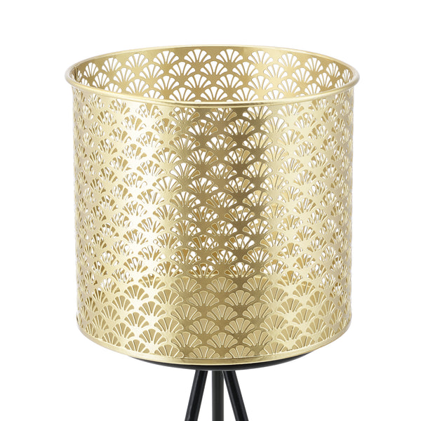 Soporte para macetas Mechelen de 2 piezas Negro-Dorado en.casa