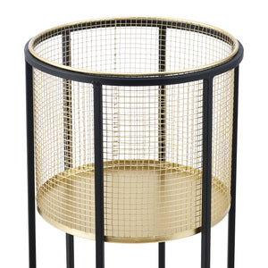 Soporte para macetas Malgedem 2 piezas Negro-Dorado en.casa