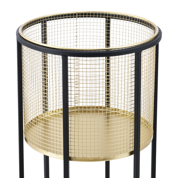 Soporte para macetas Malgedem 2 piezas Negro-Dorado en.casa