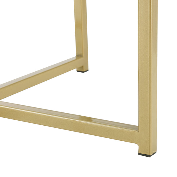 Mesa auxiliar Alavieska estructura de acero 50 x 42 cm Oro en.casa