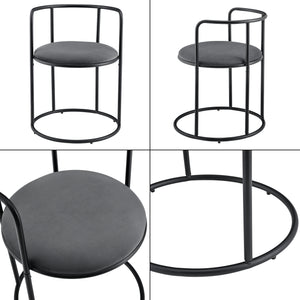 Mesa con 2 sillas Älvkarleby negra en.casa