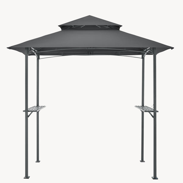 Gazebo del Pabellón para la Barbacoa Parga 250 x 241 x 151 cm Gris Antracita [en.casa]®