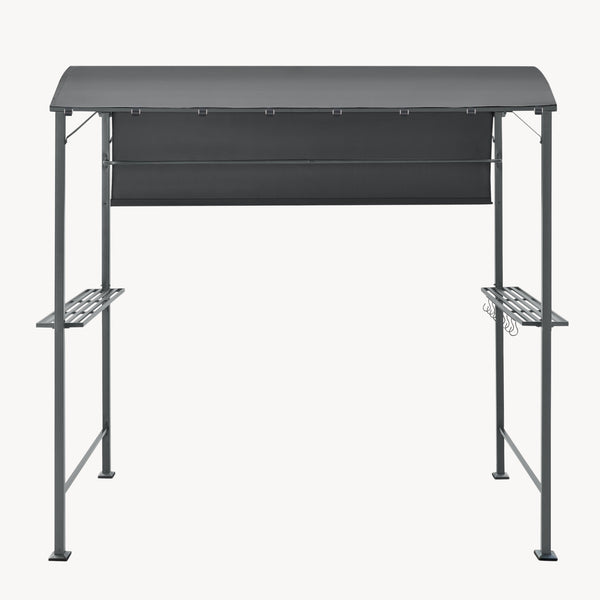 Gazebo del Pabellón para la Barbacoa Pyrgos 215 x 220 x 140 cm Gris oscuro [en.casa]