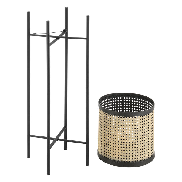Soporte para flores Colfontaine juego de 2 negro color arena en.casa
