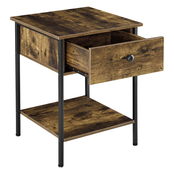 Mesa auxiliar Fagersta 40x40x55cm Tono de madera oscura en.casa