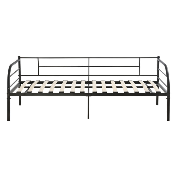 Cama de metal Falun 90x200 cm hasta 150 kg Negro en.casa