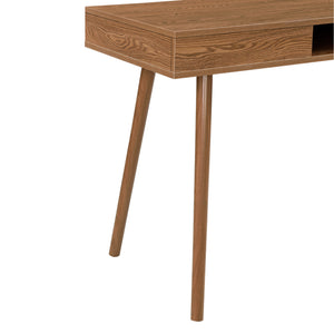 Escritorio Habo con estante y cajón 115x48x74cm Tono de madera oscura en.casa