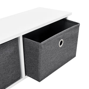 Perchero de pared Horsens con cajas de almacenamiento 100x20x30cm Blanco/Gris en.casa