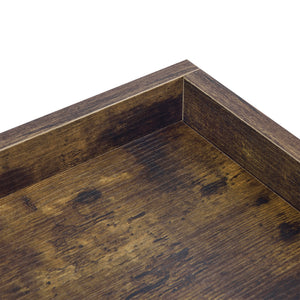 Mesa auxiliar Mariefred 55x40x40cm con estante Tono de madera oscura [en.casa]