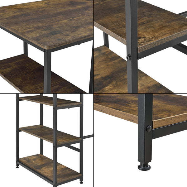 Mesa de bar Växjö 100x109x60cm Tono de madera oscura en.casa