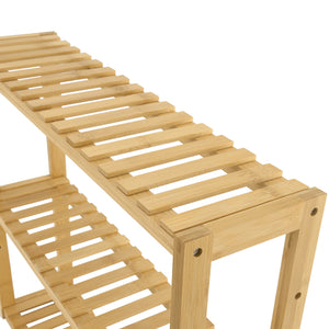 Estantería de bambú Örnsköldsvik 60x15x54cm Madera natural [en.casa]
