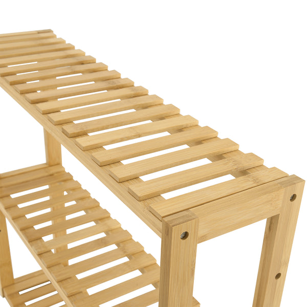 Estantería de bambú Örnsköldsvik 60x15x54cm Madera natural [en.casa]