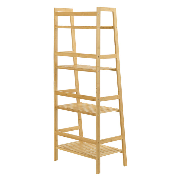 Estantería de escalera de bambú Vinje 48x32x123cm [en.casa]