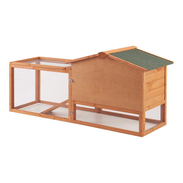 Casa de conejos Oberursel 68x156x52cm madera de abeto [en.casa]