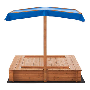 Caja de arena Kellenhusen con techo 120x120x120cm [en.casa]
