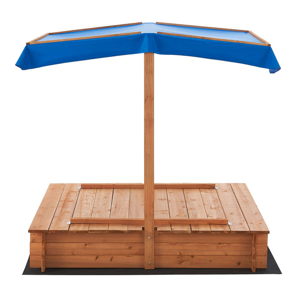 Caja de arena Kellenhusen con techo 120x120x120cm [en.casa]