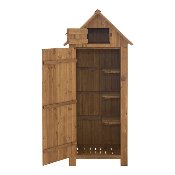 Armario para dispositivos Ottrott 179x77x54cm Almacén de leña Estantería para leña [en.casa]