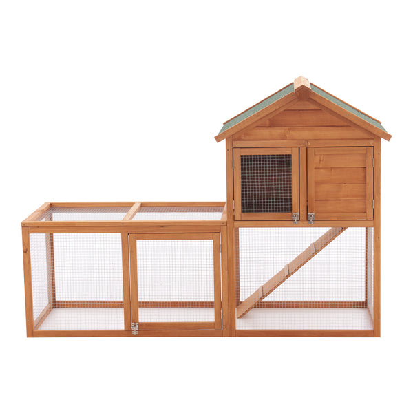 Casa para conejos Kelkheim 110x160x61cm madera de abeto [en.casa]