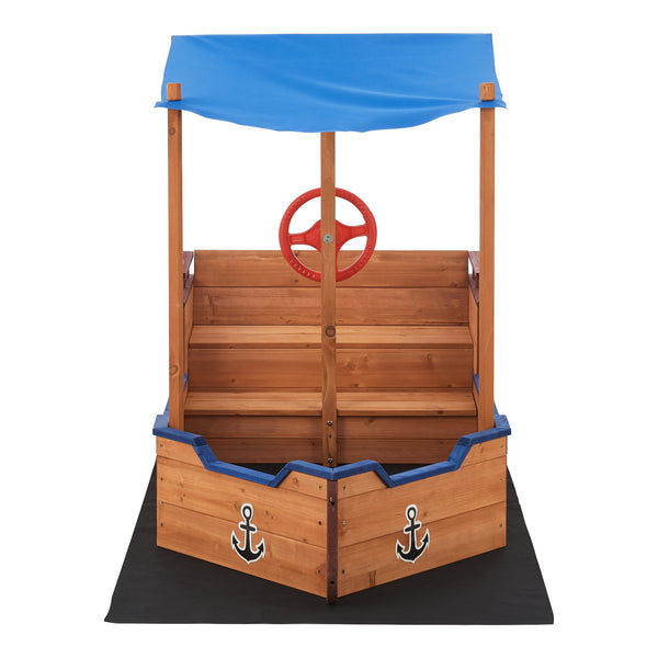 Caja de arena Grömitz barco de vela 103x160x78cm [en.casa]