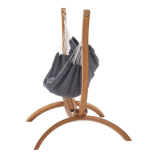 Silla colgante Grevena 155x106x143cm Gris oscuro [en.casa]