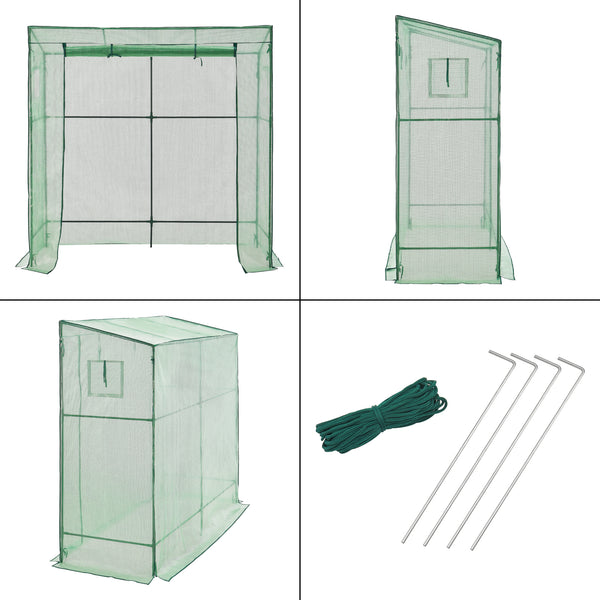 Invernadero Vlaardingen 198x78x200cm Verde [en.casa]