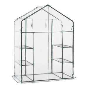 Invernadero Hoorn con estantes 140x73x195cm Transparente [en.casa]