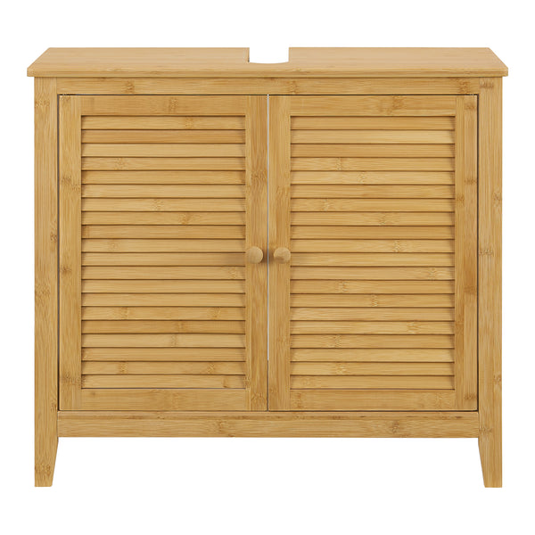 Mueble bajo lavabo de bambú Värmdö 60x67x30cm [en.casa]