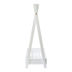 Guardarropa infantil Laxe 126x73x43 cm Blanco/Natural [en.casa]